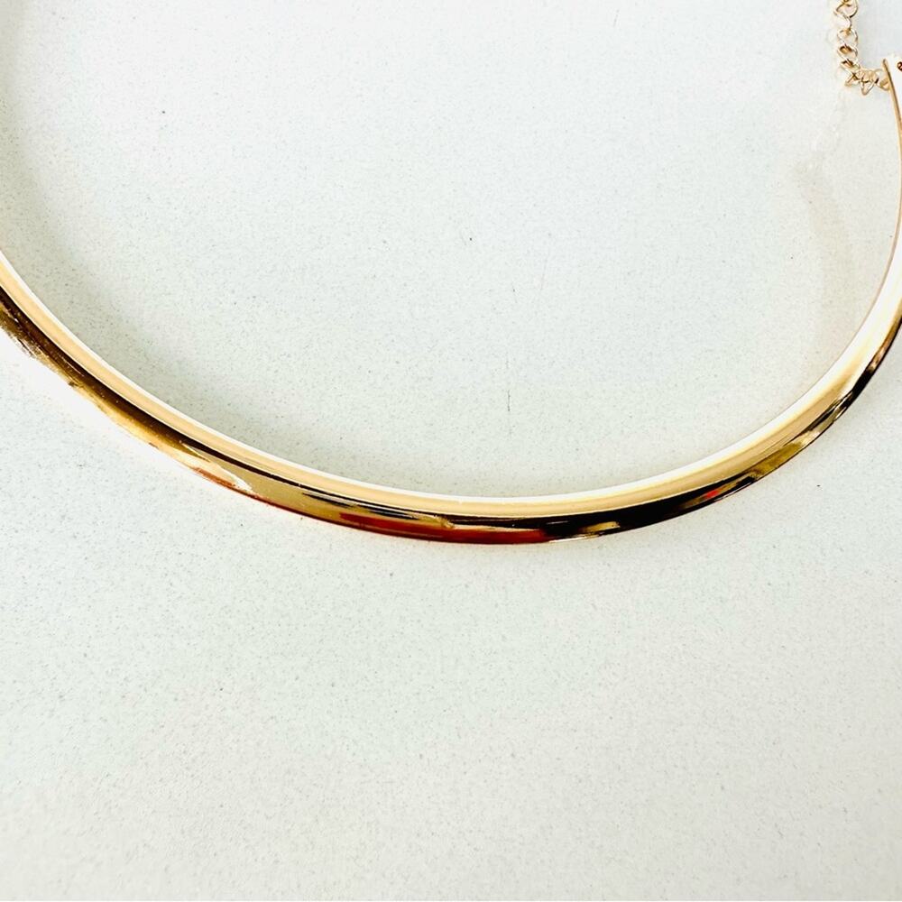 NEW NORDSTROM REVOLVE 18kt Gold Plated Choker Slim Collar Necklace Jewelry Retro - Picture 9 of 12